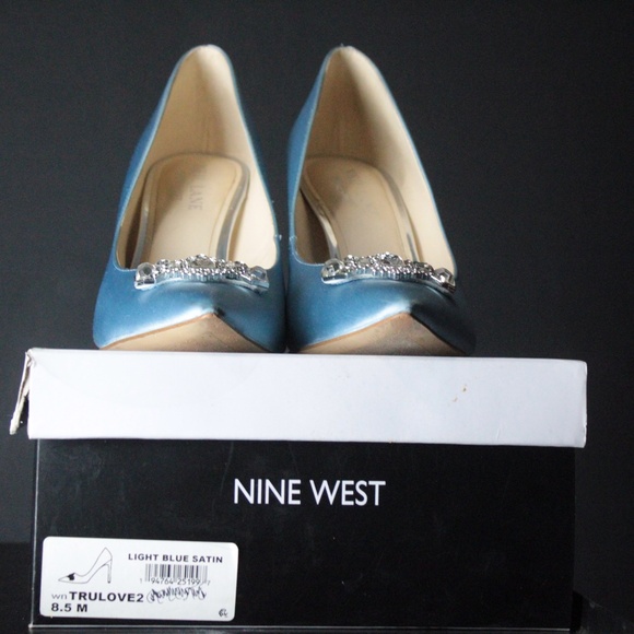 LIGTH BLUE HEELS NINE WEST - Picture 3 of 9